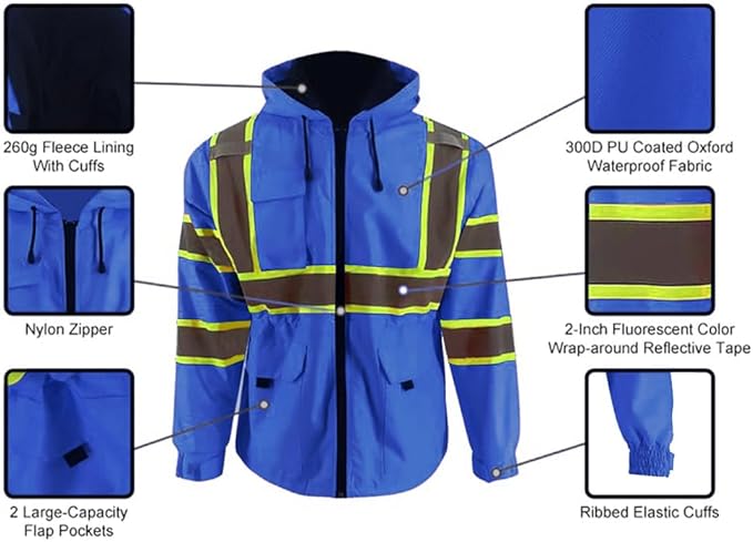 Chaqueta polar impermeable de alta visibilidad - Serie 69