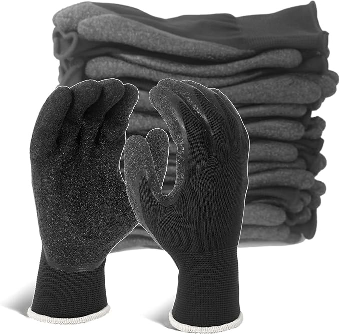 Crinkle Latex Rubber Coated Safety Work Gloves 80 pairs