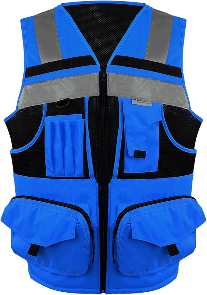 Tactical Safety Vest knitted and Oxford Hi-vis Vest with Pockets