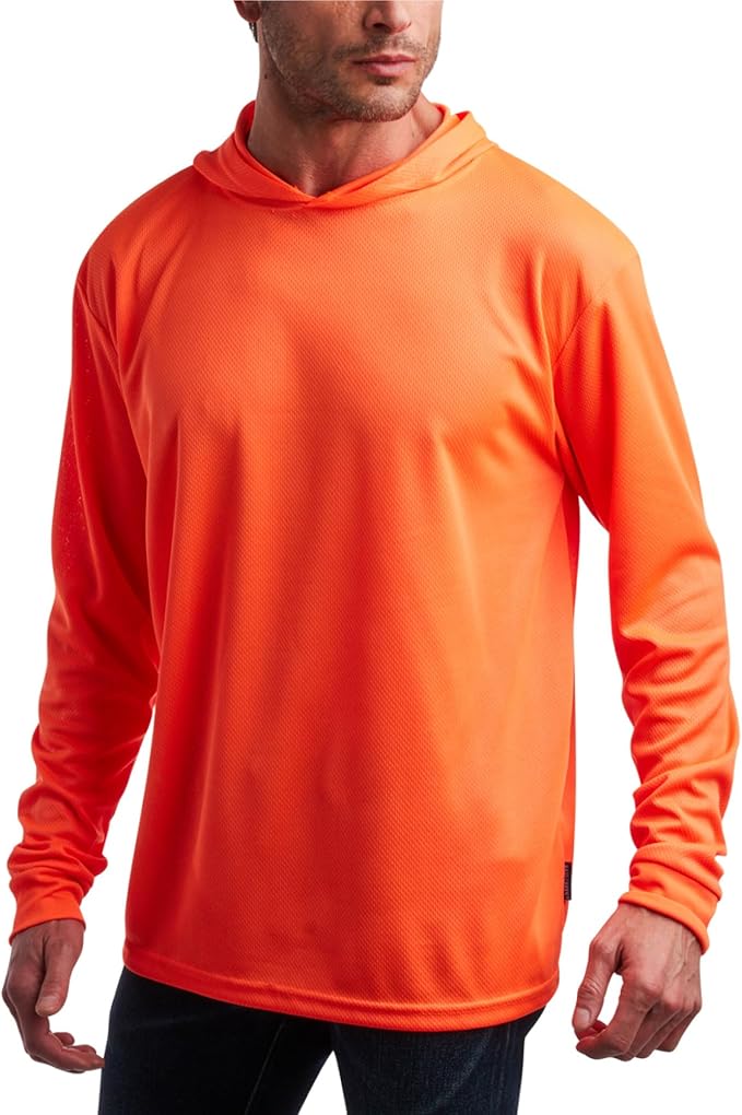Hi-Vis Hooded Long-Sleeve Safety Shirt ( 2 Pieces )