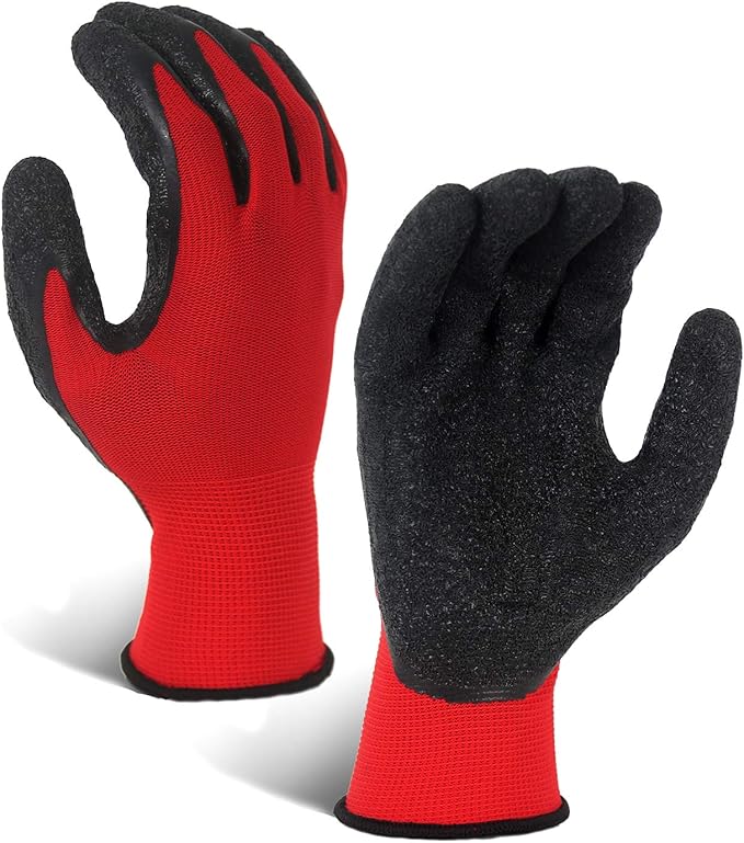 Crinkle Latex Rubber Coated Safety Work Gloves 80 pairs