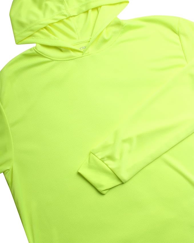 Hi-Vis Hooded Long-Sleeve Safety Shirt ( 2 Pieces )