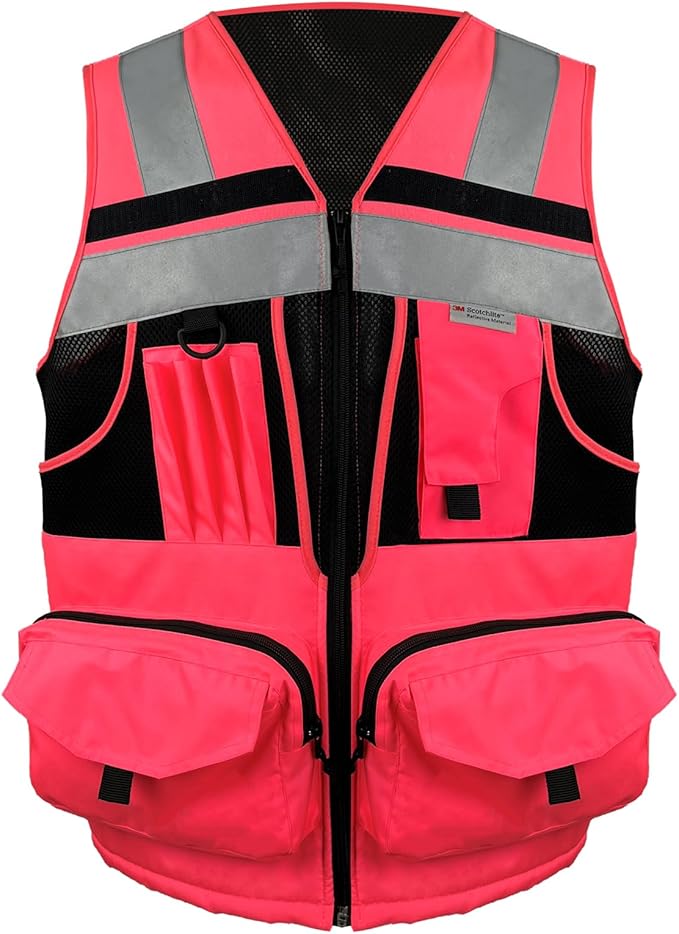 Tactical Safety Vest knitted and Oxford Hi-vis Vest with Pockets