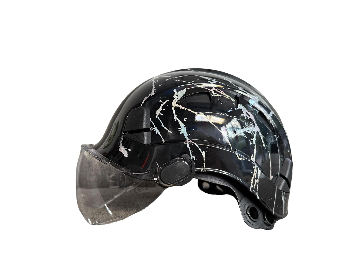 Hard Hats Lightning Pattern Construction OSHA Safety Helmet with Visor ANSI Z89.1 Approved Men Women Adult Vented Hardhat Arborist Rescue Climbing Tree Work Casco De Construccion