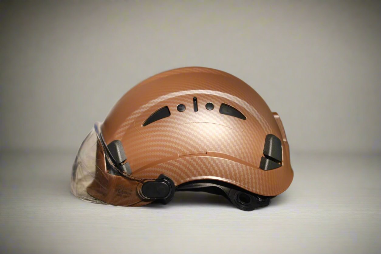 Construction Safety Helmet with Build-in Visor Hard Hat (CARBON)