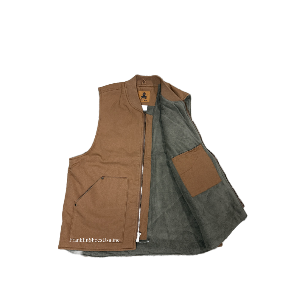 Heavy Duty Sherpa-Lined Fleeced Vest for Winter - Relaxed Fit