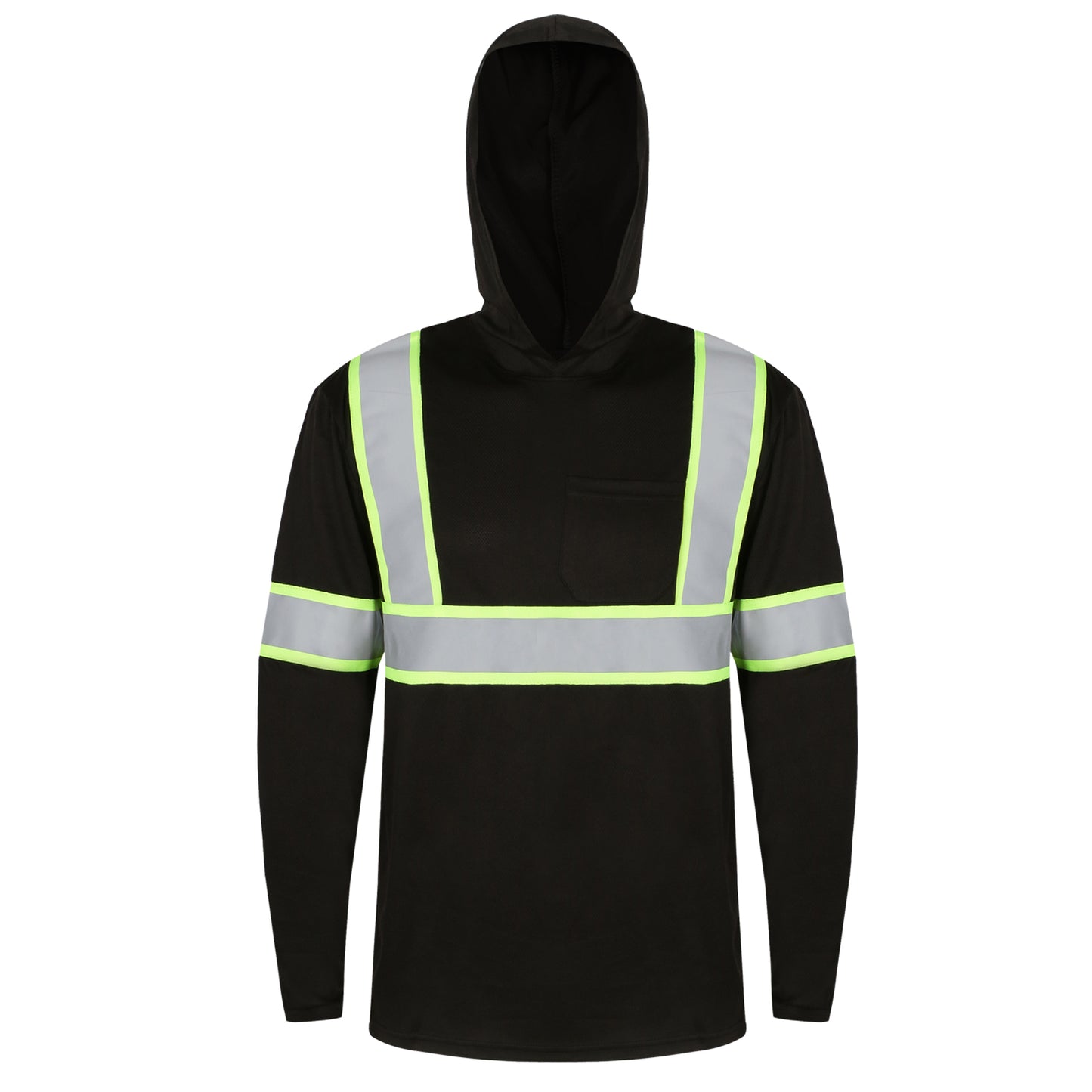 Hi-Vis Reflective Hooded long-sleeve shirts  ( 2 Pieces)