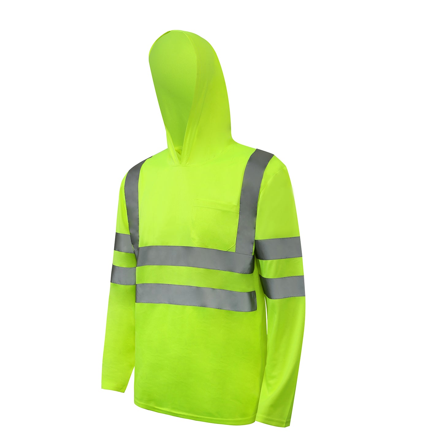 Hi-Vis Reflective Hooded long-sleeve shirts  ( 2 Pieces)