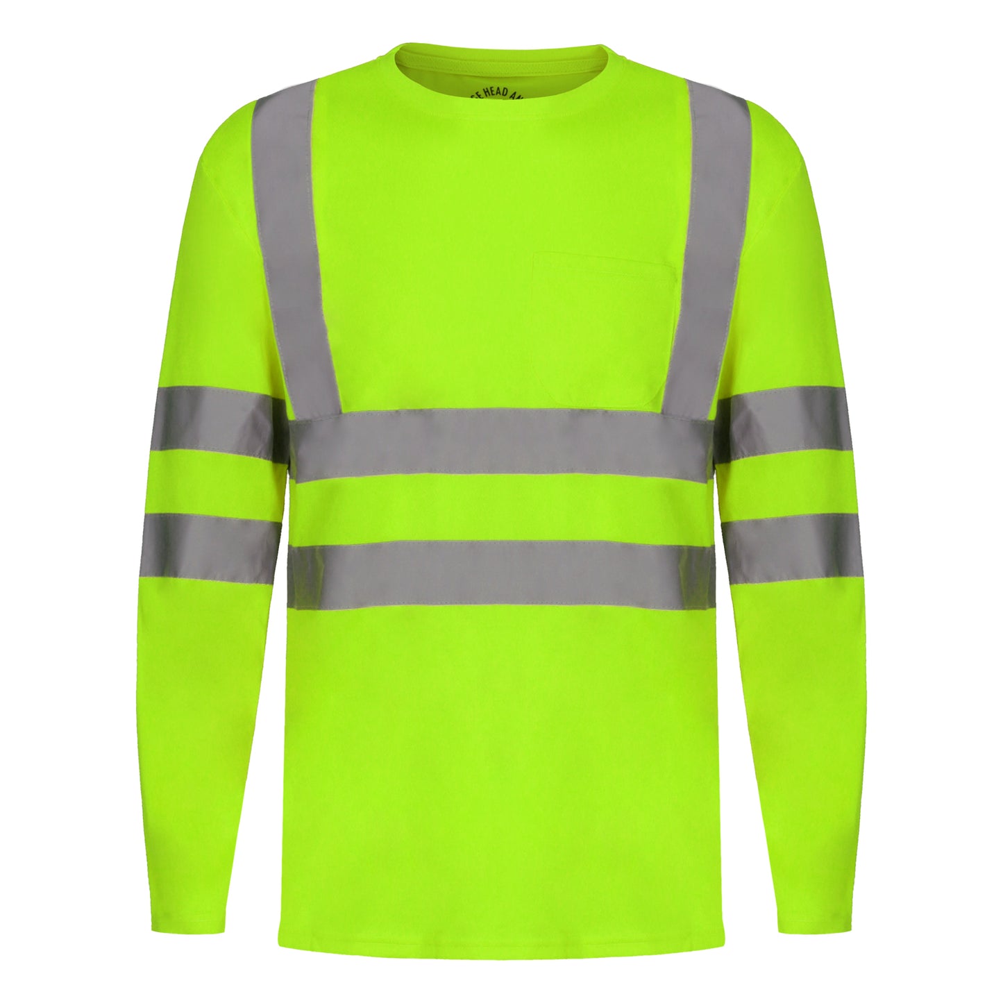 High-Visibility Long-Sleeve Safety Shirt with Reflective Stripes ( 2 Pieces)