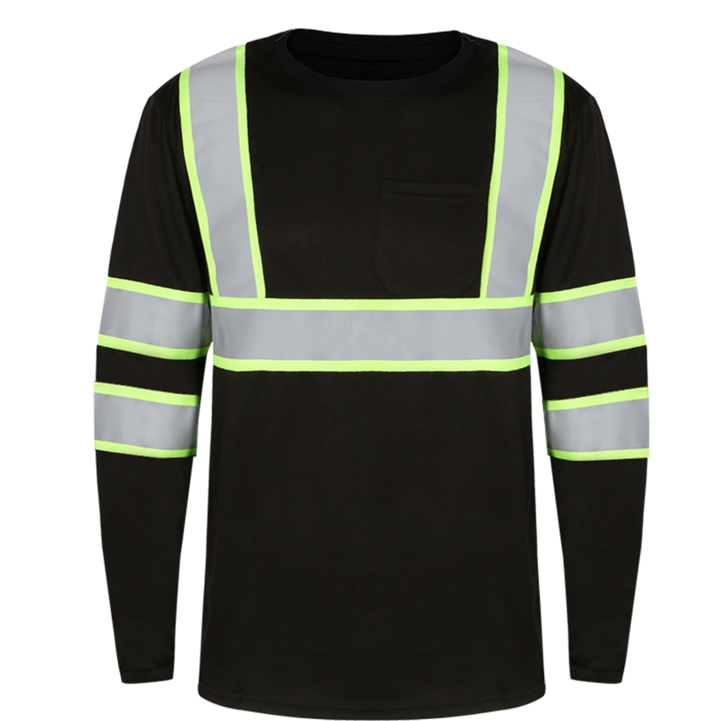 High-Visibility Long-Sleeve Safety Shirt with Reflective Stripes ( 2 Pieces)