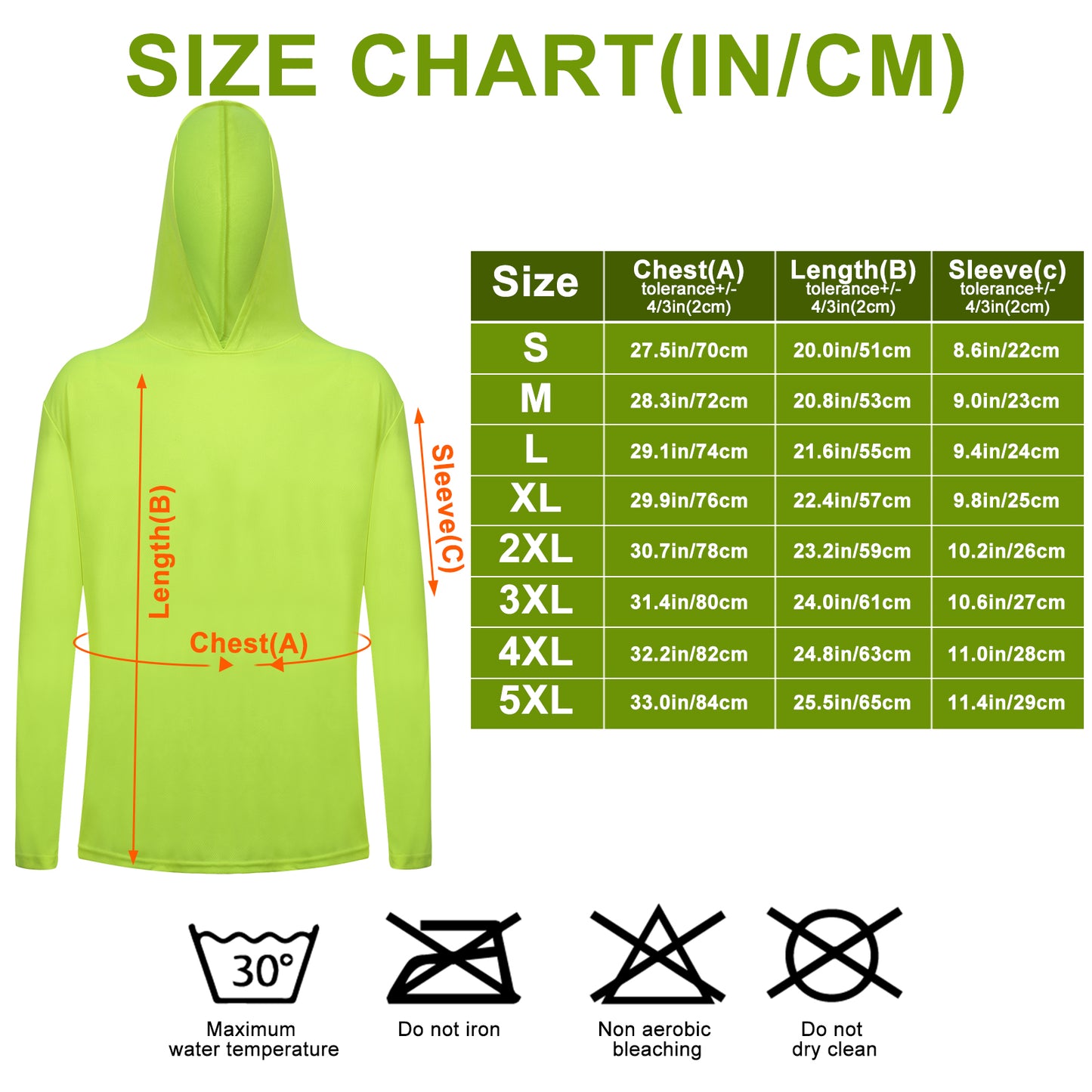 Hi-Vis Hooded Long-Sleeve Safety Shirt ( 2 Pieces )