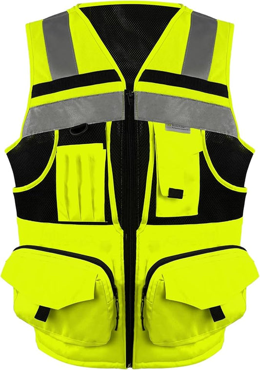 Tactical Safety Vest knitted and Oxford Hi-vis Vest with Pockets