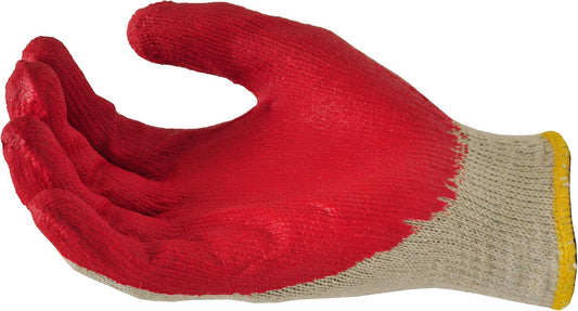 80 pairs String Knit Palm, Latex Dipped Nitrile Coated Work Gloves, Red, SMALL-Medium