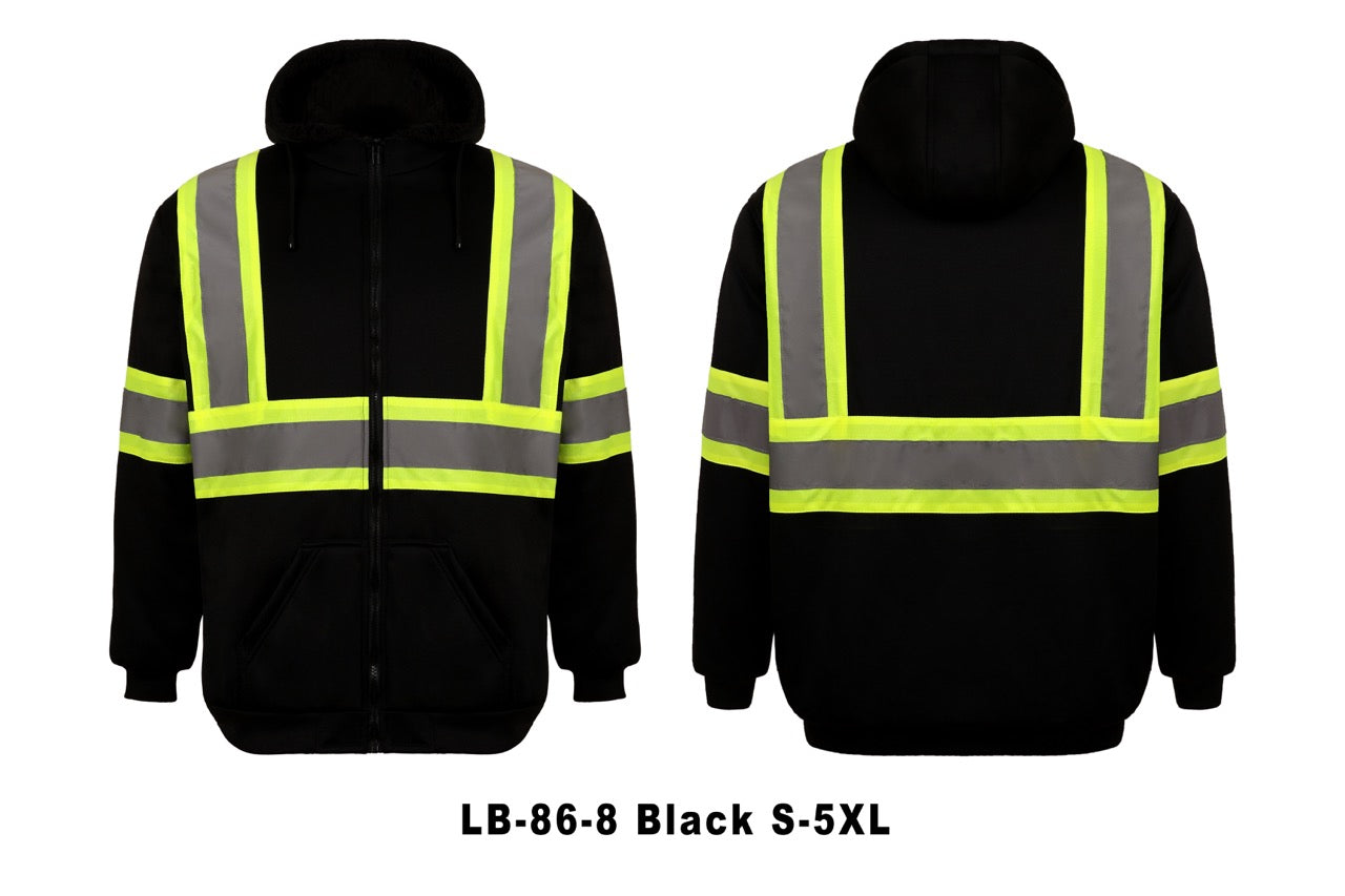 High-Visibility Two-Tone Hooded Safety Jacket - LB-86