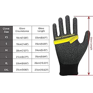 Crinkle Latex Rubber Coated Safety Work Gloves 8 pairs