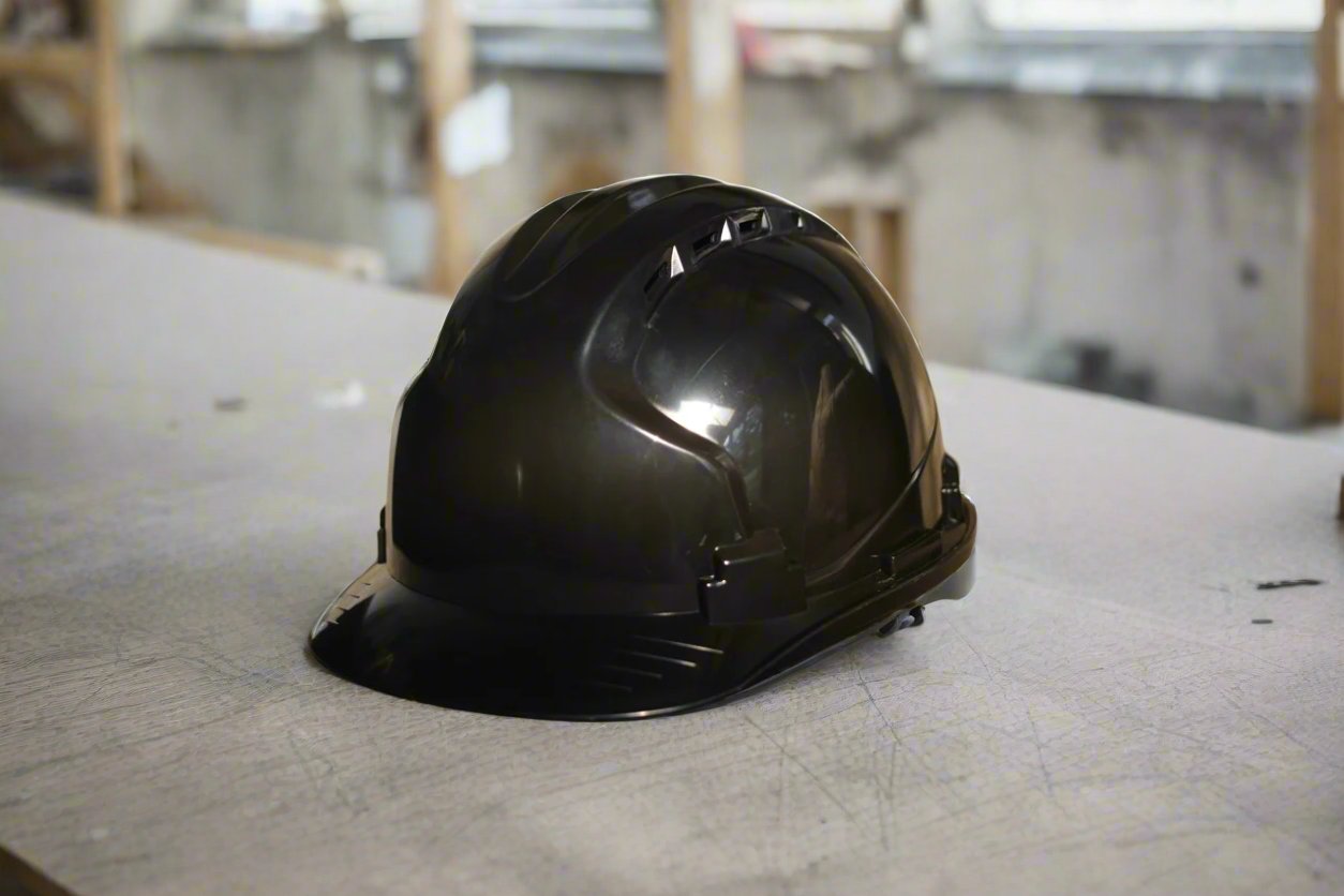 Hard Hats with 4-Point Suspension, Vents, and Cotton Brow Pad – Durable ABS Construction