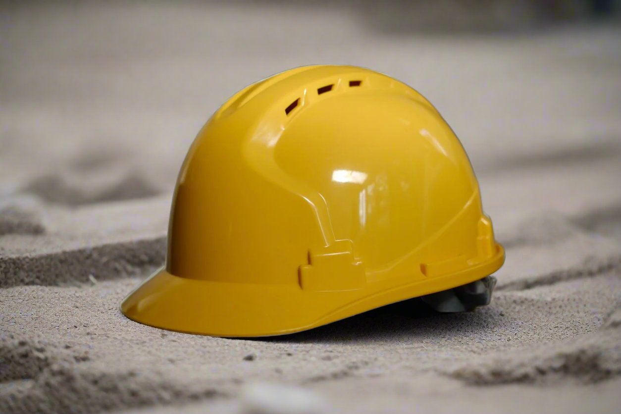 Hard Hats with 4-Point Suspension, Vents, and Cotton Brow Pad – Durable ABS Construction