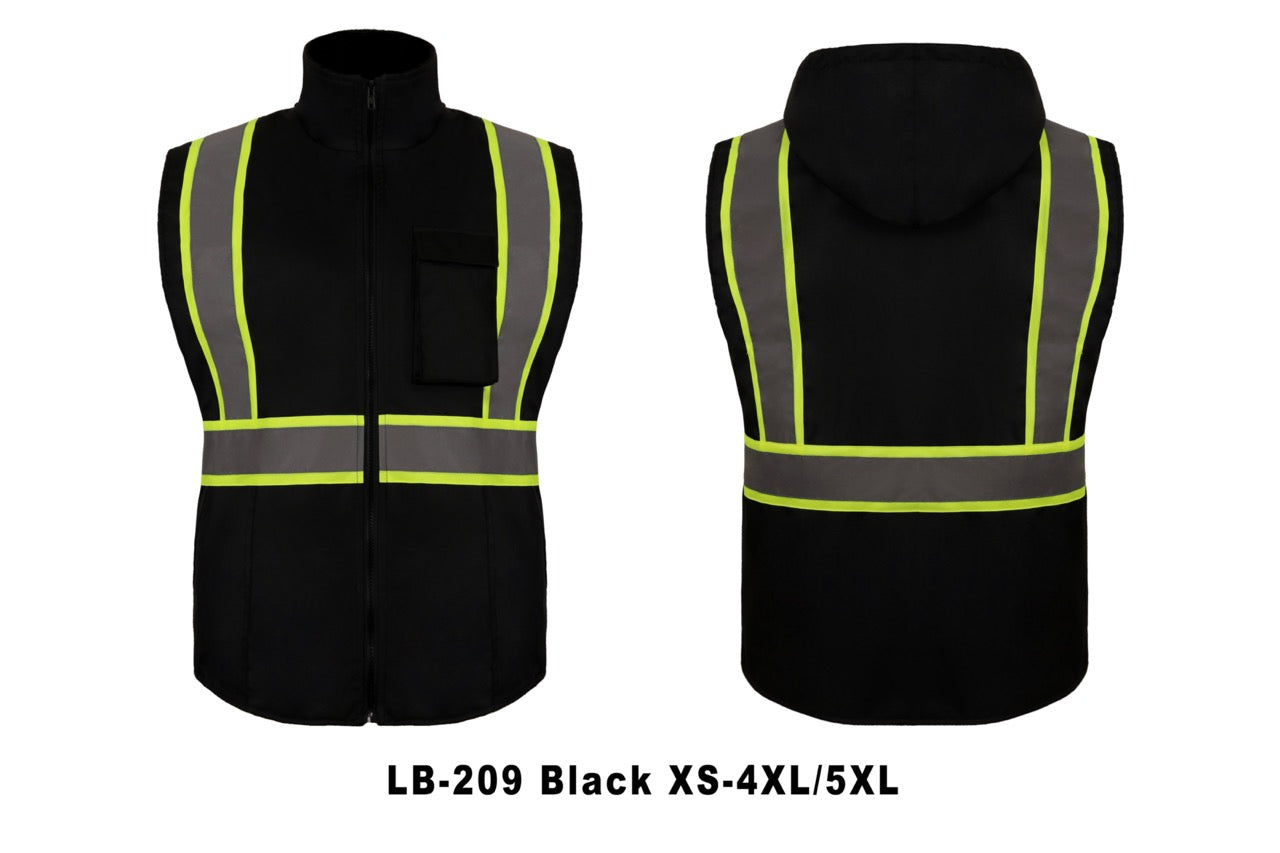 Thermal Reflective Safety Vest with Hood