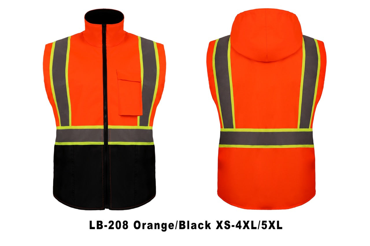 Thermal Reflective Safety Vest with Hood